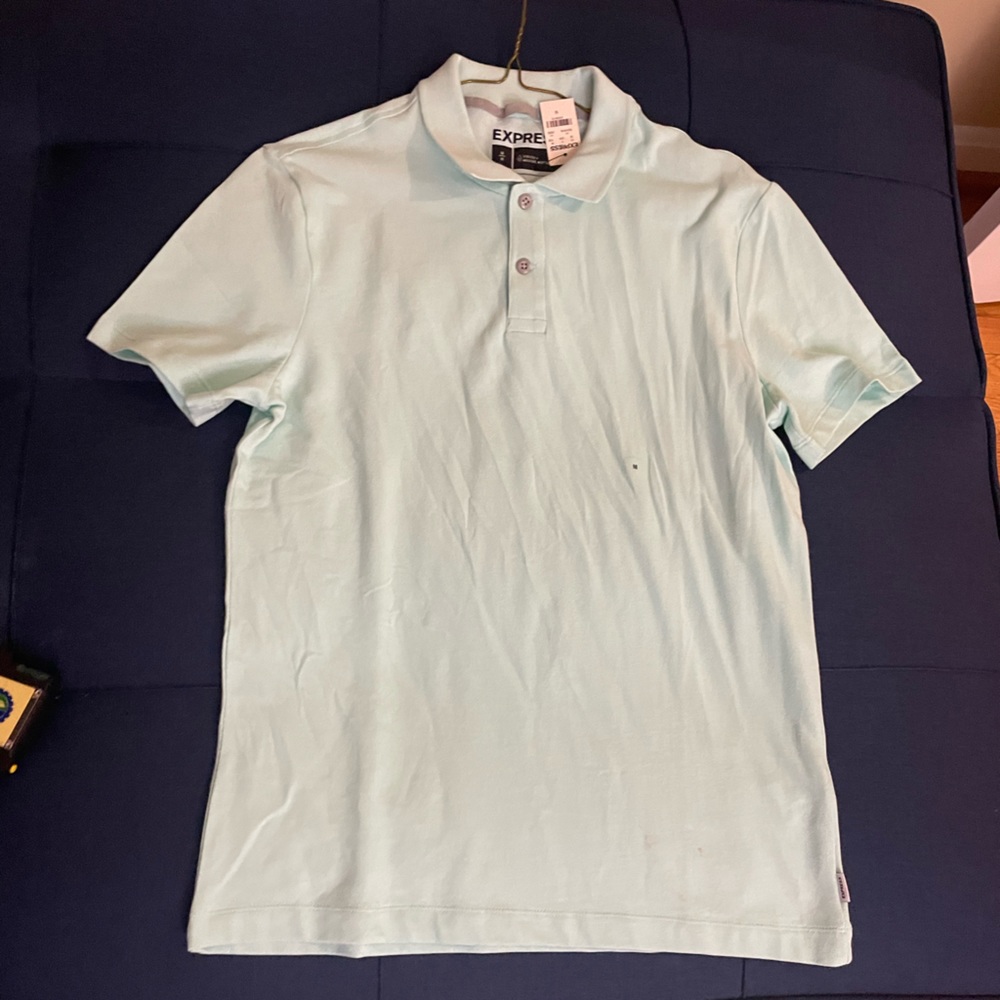 Express M Ligh Blue Polo (NWT)